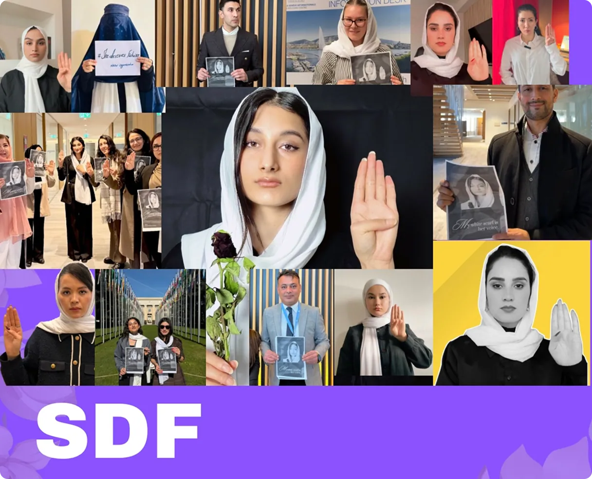 Campaign visual: She deserves a future